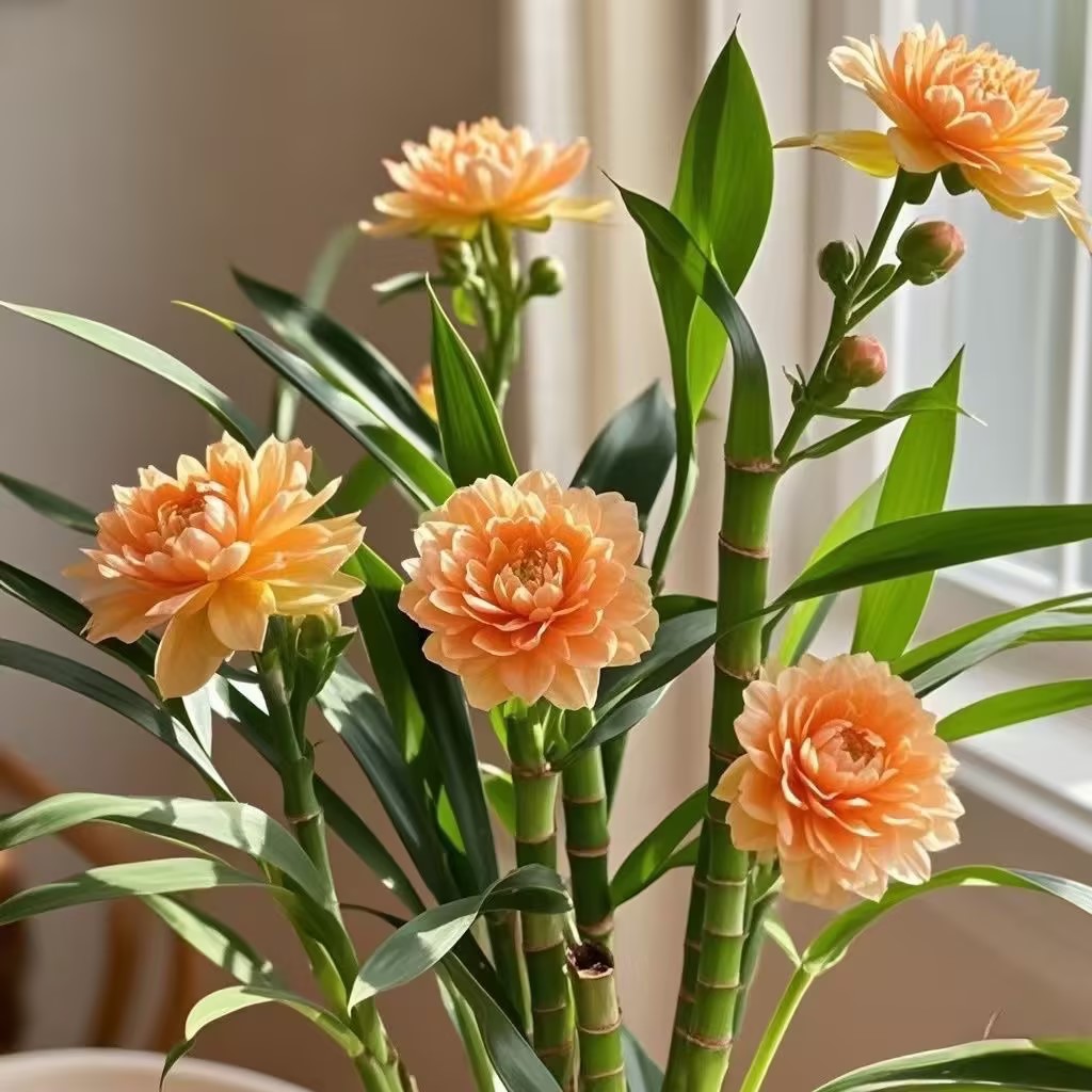 Lucky Flowering Bamboo Potted Plant