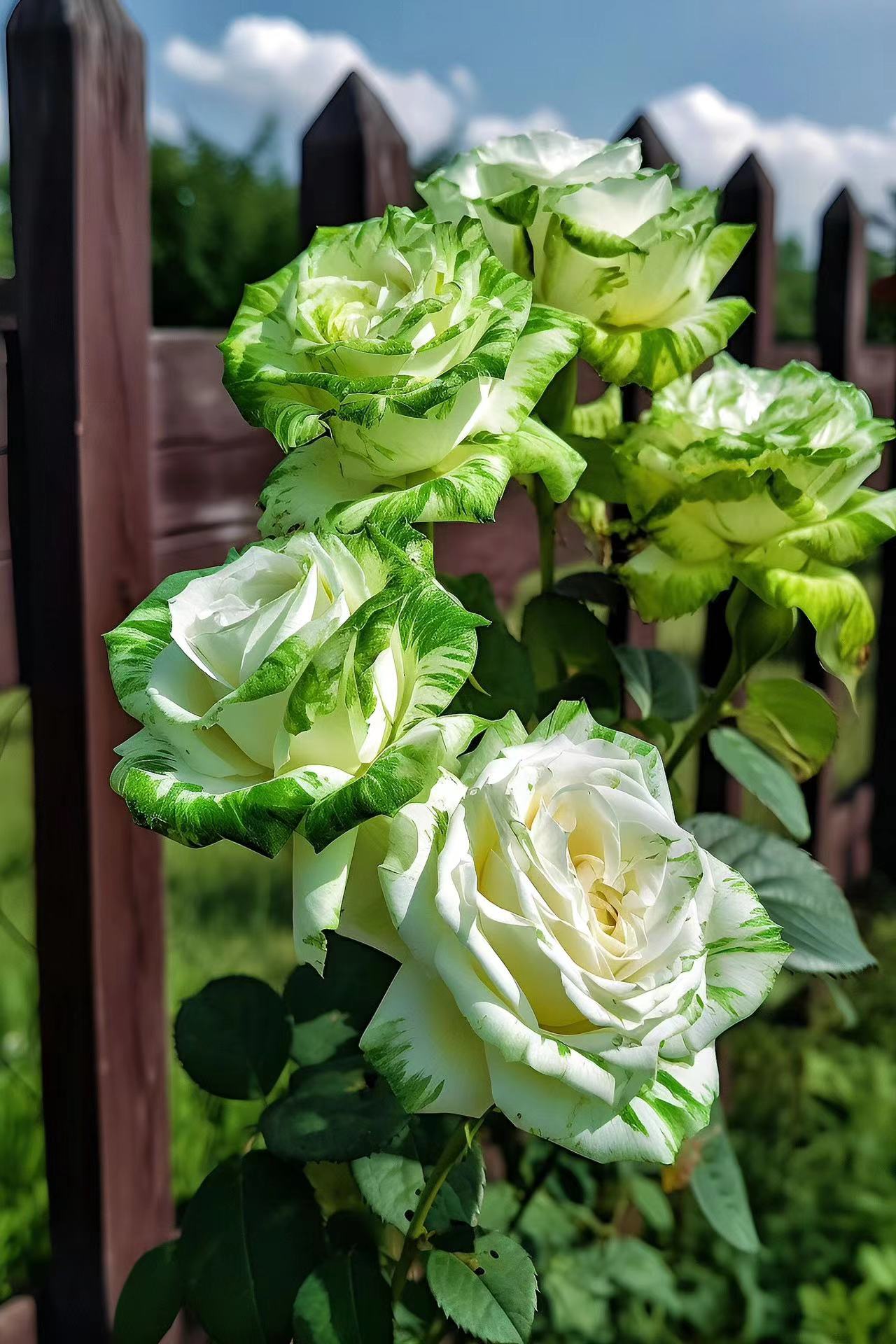 Rare Scottish White and Green Twin Roses🌿