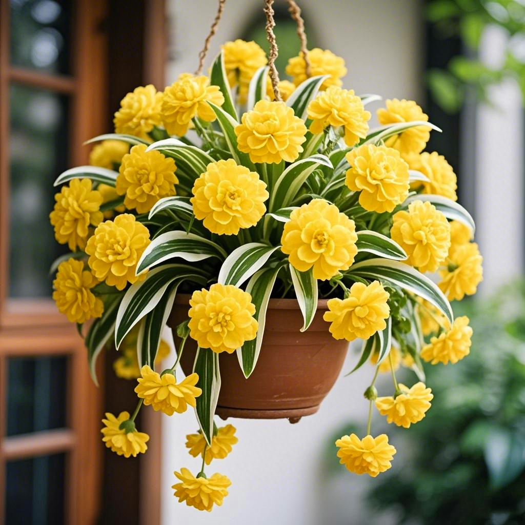 🌿✨ Golden Spider Plant – Nature’s Air-Purifying Beauty! 🌼🌱