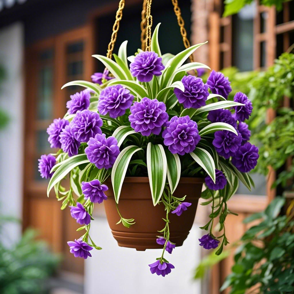 🌿✨ Golden Spider Plant – Nature’s Air-Purifying Beauty! 🌼🌱