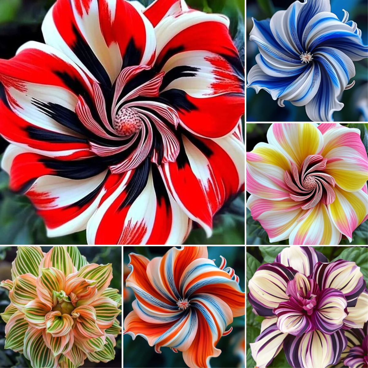 🎨 Sunset Hibiscus – A Vortex of Color and Beauty