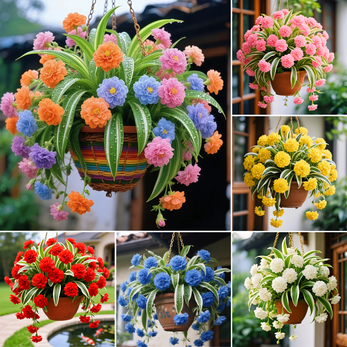 🌿✨ Golden Spider Plant – Nature’s Air-Purifying Beauty! 🌼🌱