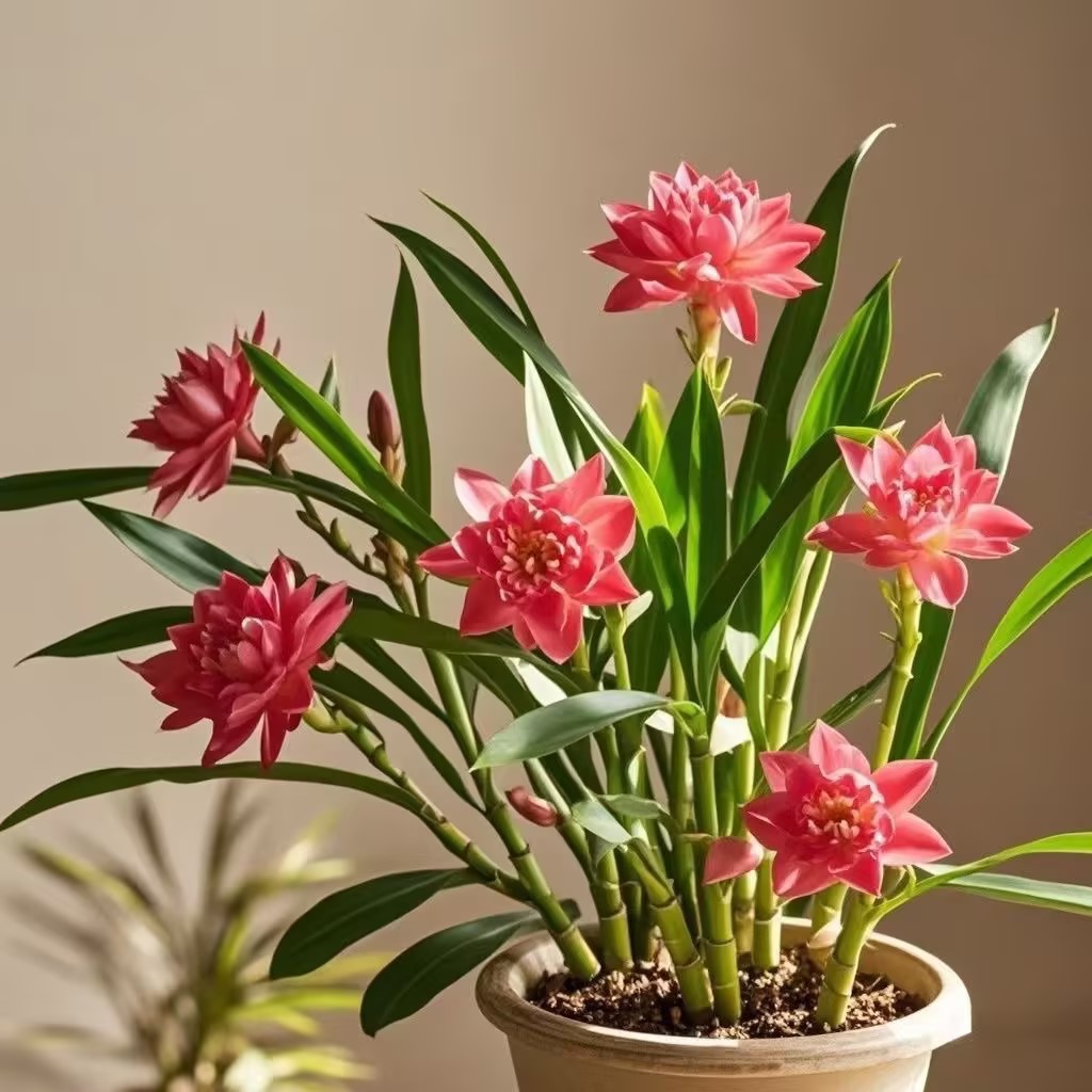 Lucky Flowering Bamboo Potted Plant