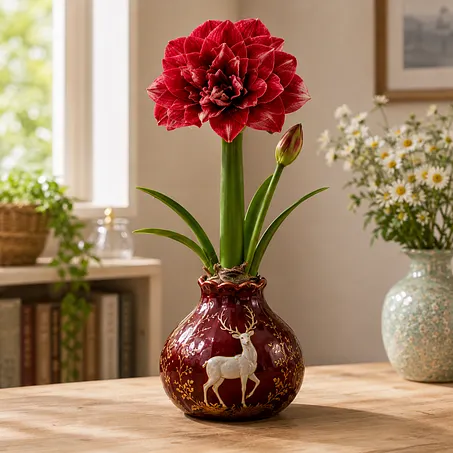 Double amaryllis blooms