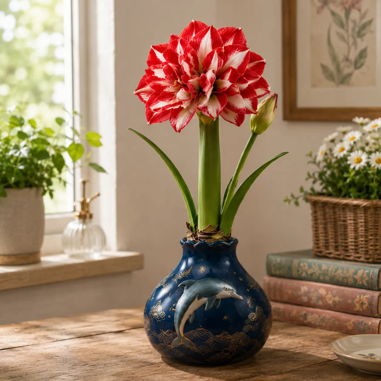 🌺 Double Amaryllis Bulbs – Stunning Ruffled Blooms for Indoor Growing