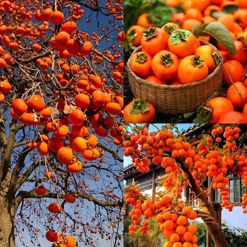🔥 Blazing Crystal Persimmon – Sweet , Juicy , and High-Yielding! 🌿