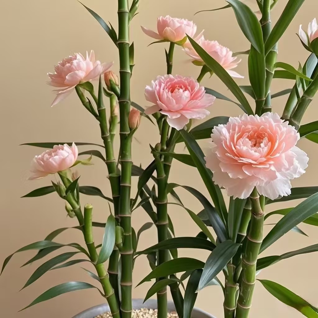 Lucky Flowering Bamboo Potted Plant