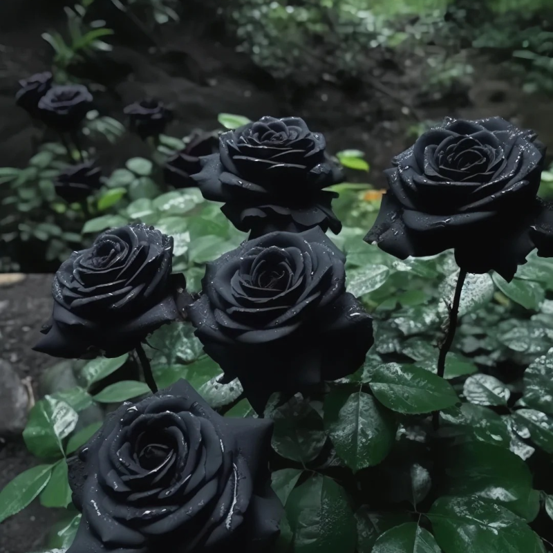 🌙 Midnight Rose Seeds – 🖤 Rare Black Beauties for a Touch of Mystery & Elegance ✨🌹