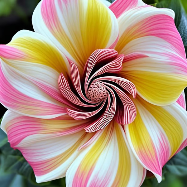 🎨 Sunset Hibiscus – A Vortex of Color and Beauty