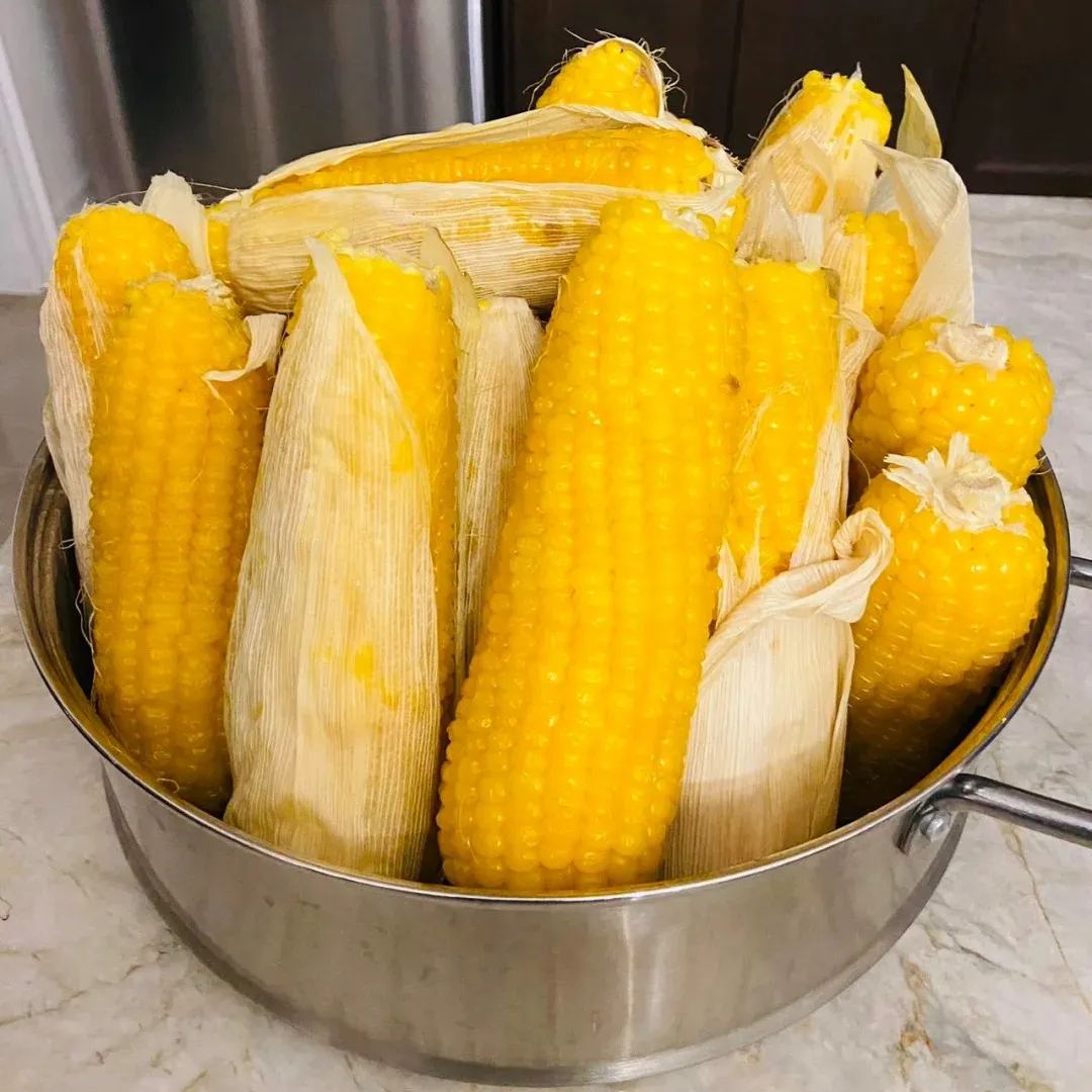 Soft, chewy, and sweet, multi-variety corn