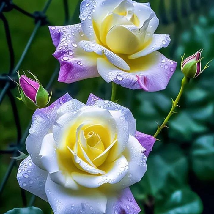 🌈Bunte Rosen: Zwillingsrosen🌹