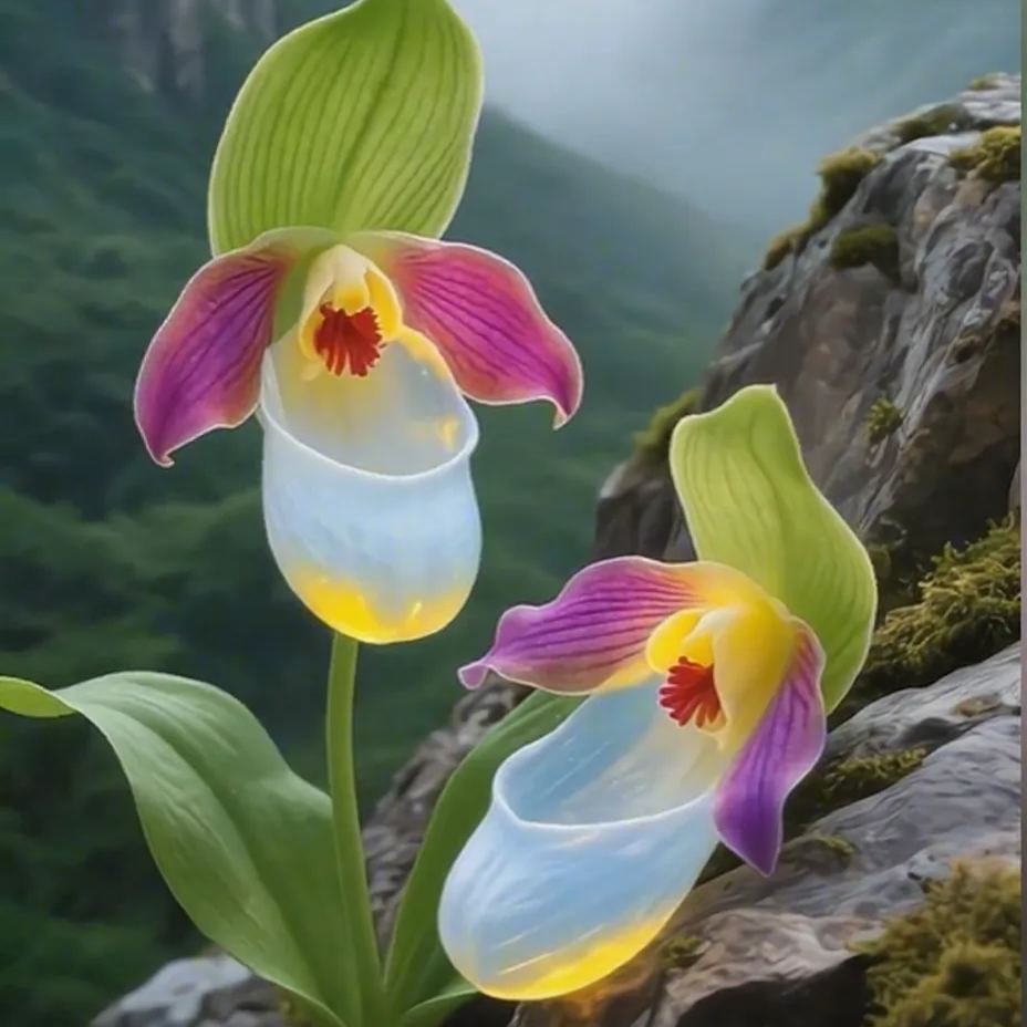 🌿 Bloom with Grace: Slipper Orchids – Nature’s Most Elegant Surprise 💕