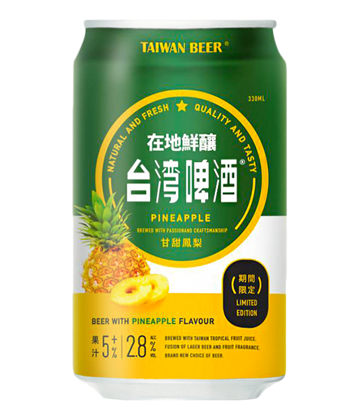 台灣啤酒水果系列 Ａlc2.8% 330ml Taiwan Beer Fruit Series Pineapple