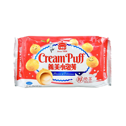 義美小泡芙厚奶茶 Imei Milk Tea57g