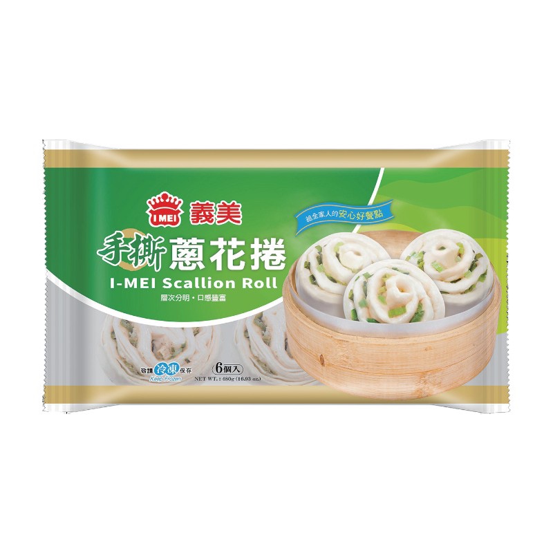 【冷凍】義美 手撕蔥花捲Scallion Roll 480g