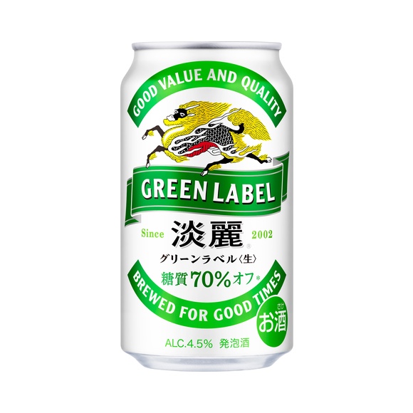 Kirin 減糖 啤酒 Tanrei Green Label Lower Sugar Happoshu Beer  350ml