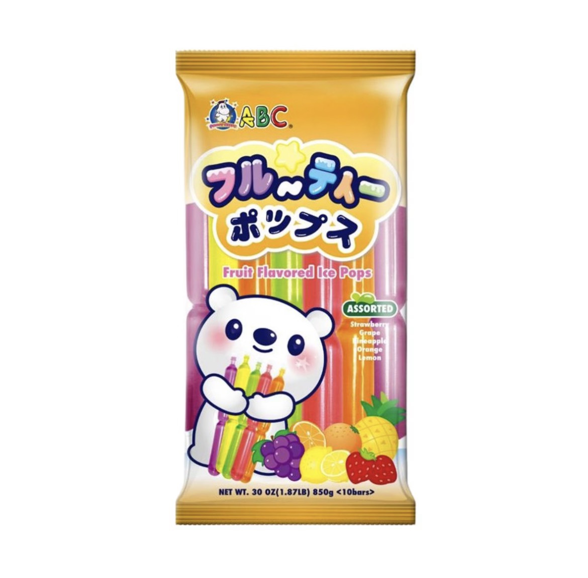 白熊綜合水果棒 BEAR FRUITY Freeze at home pops ASSORTED 850G