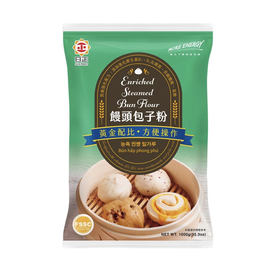 日正 饅頭包子粉 ENRICHED STEAMED BUN FLOUR 1000g