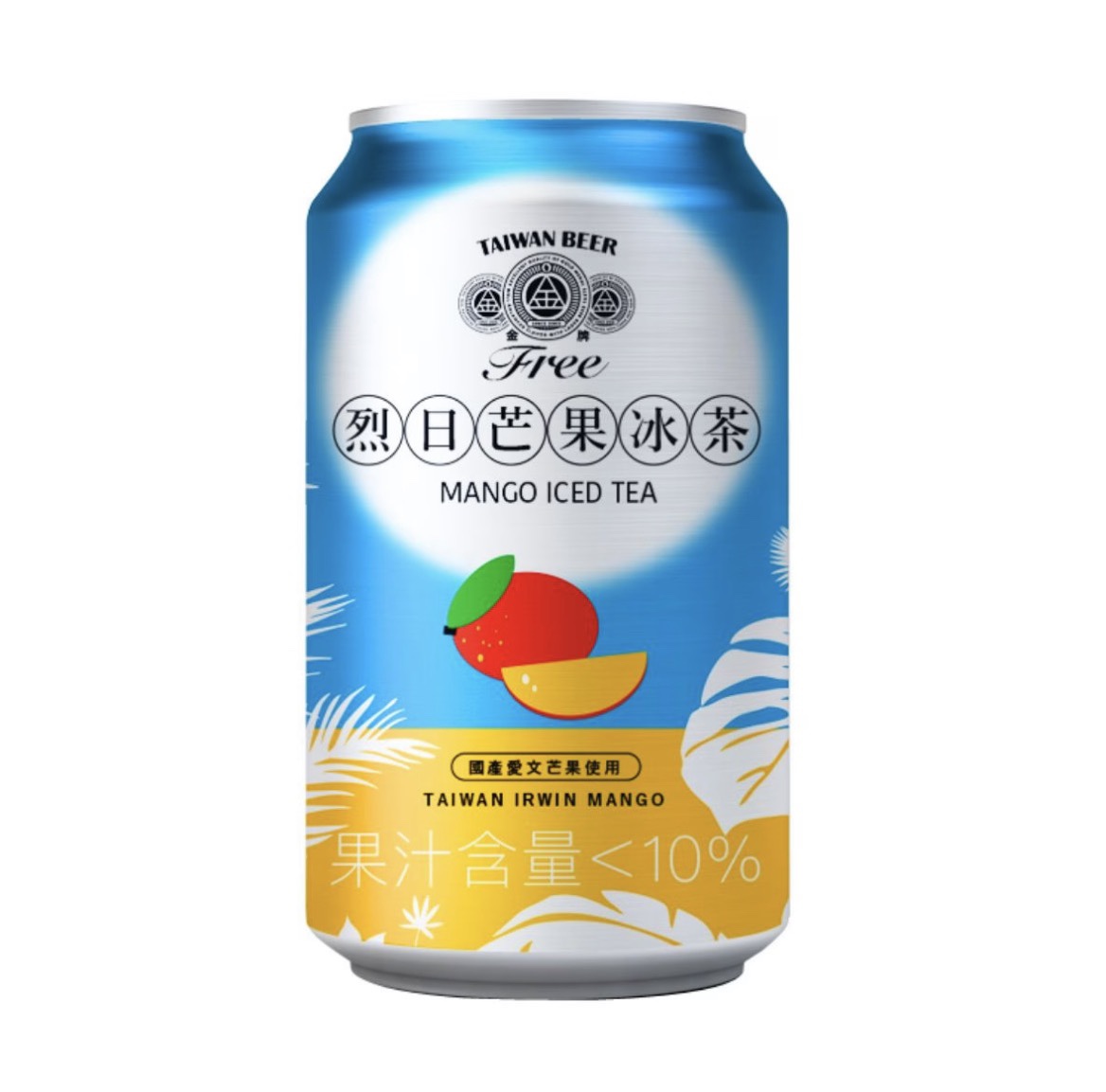 台灣啤酒-金牌FREE啤酒風味飲料 烈日芒果冰茶 330ml Taiwan Beer – Gold Medal Free Mango Iced Tea 330ml