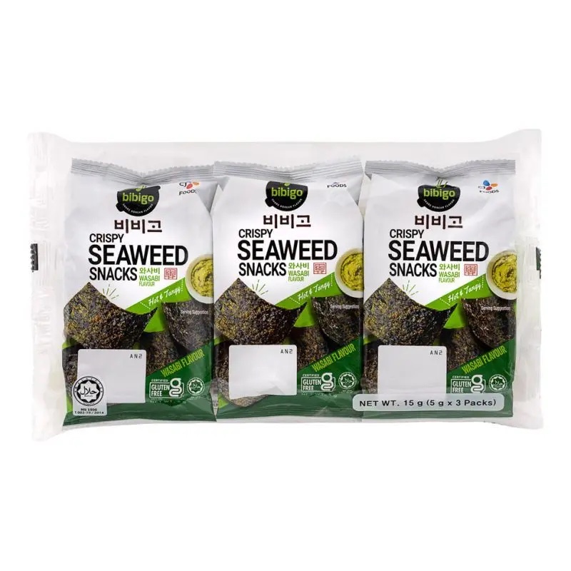 CJ Bibigo Crispy Seaweed in Tray (wasabi) 5g*3