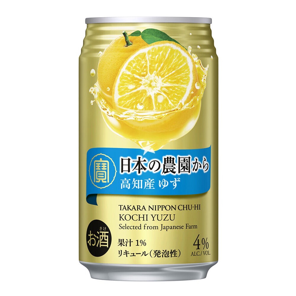 【2026/1/31特價優惠 9折】 CHU HI 日本水果雞尾調酒 Chu Hi Nihon no nourn Yuzu  350ml 4%