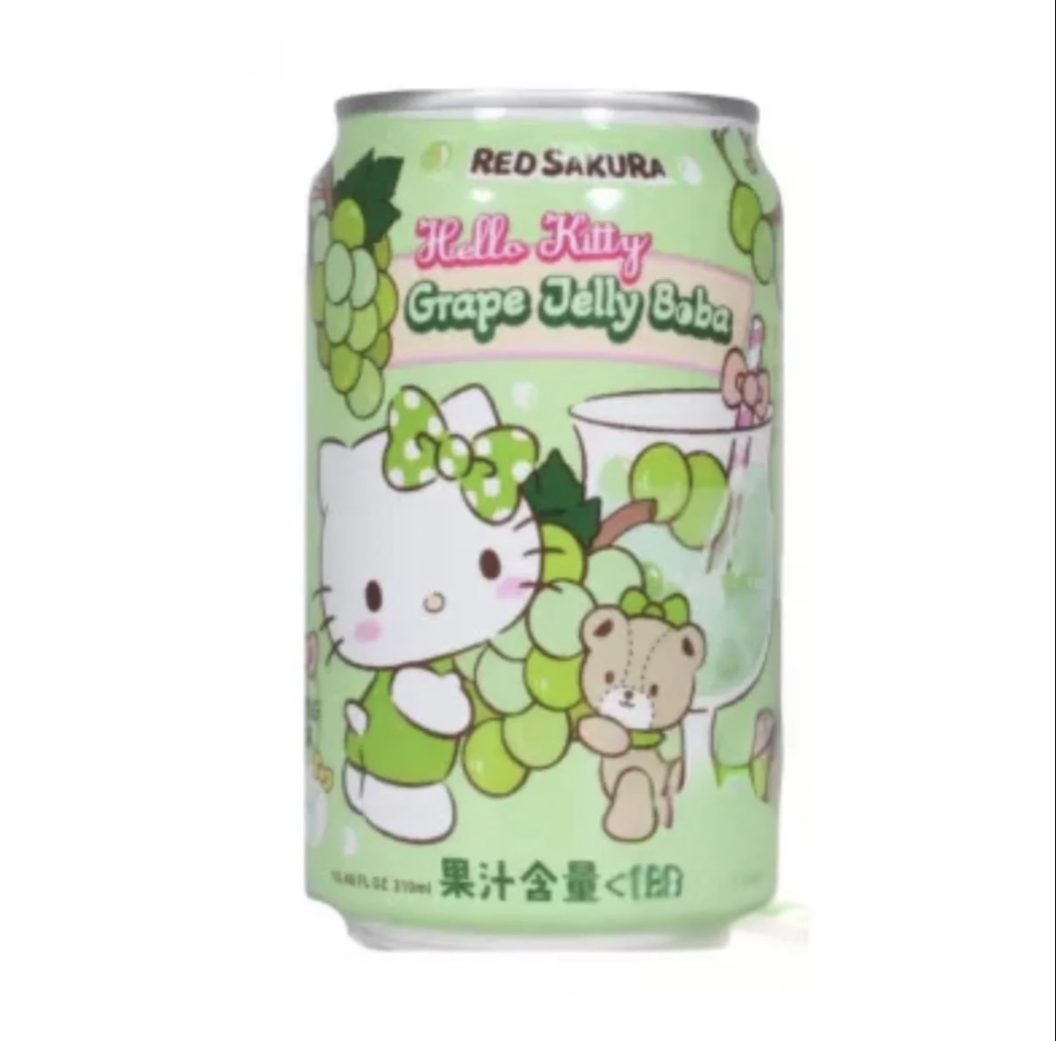 Hello Kitty 葡萄波霸椰果汁 Grape Jelly Boba 310ml
