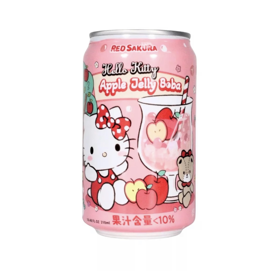 Hello Kitty 蘋果波霸椰果汁Apple Jelly Boba 310ml