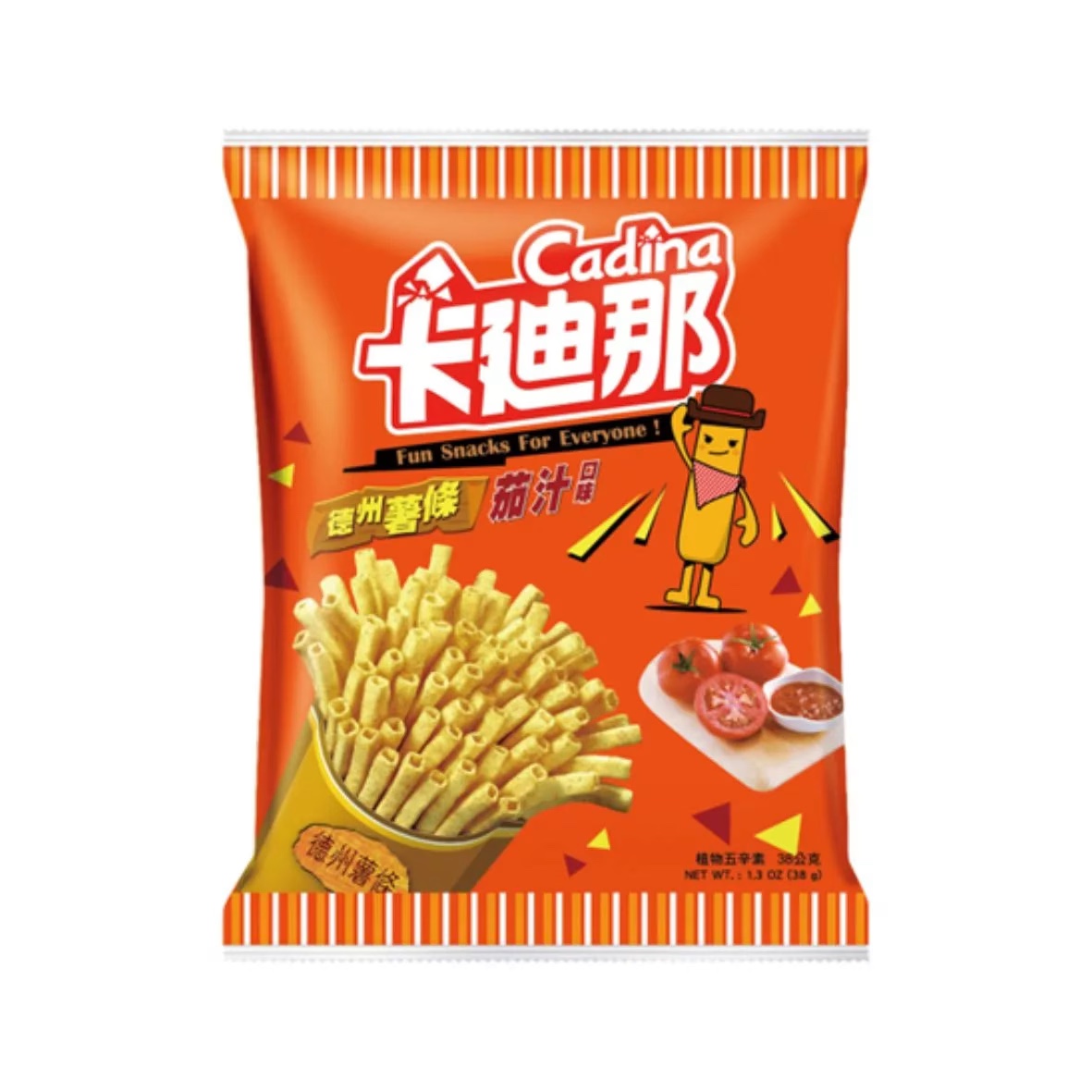 卡迪那 德州薯條 茄汁口味 Cadina Texas Fries Tomato Flavour 38g