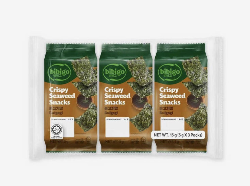 CJ韓式海苔點心脆片 燒烤味 Bibigo crispy seaweed snacks Korean BBQ Flavour 15g