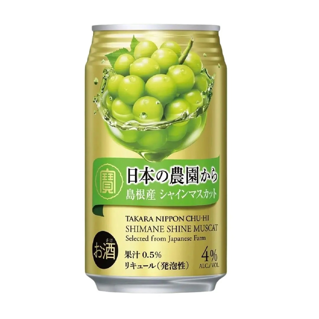 【2026/1/31特價優惠 9折】 CHU HI 日本水果雞尾調酒 Chu Hi Nihon no nourn Shine Muscat  350ml 4%