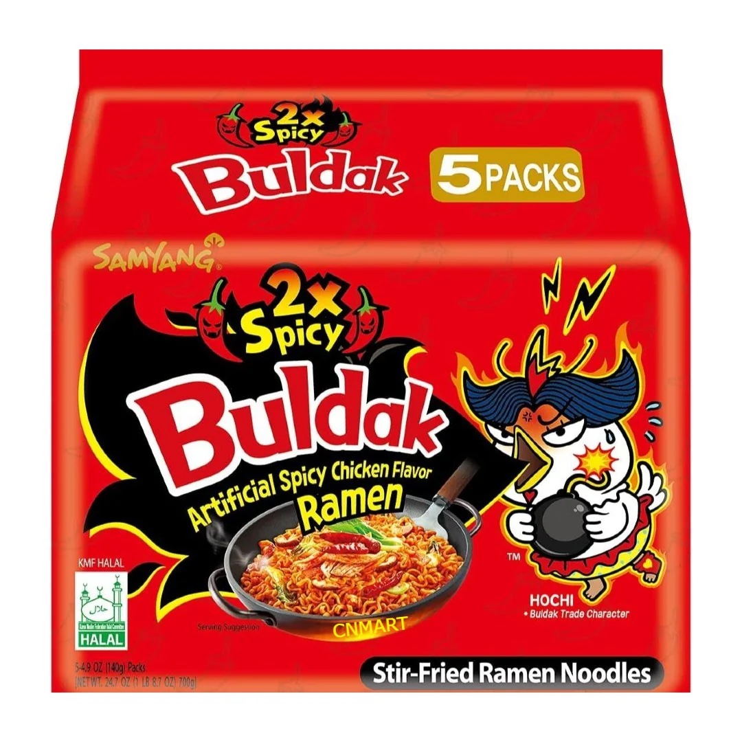 三養火辣雞肉風味鐵板炒麵（2倍辣） Samyang Double Spicy Hot Chicken Buldak Ramen Instant Noodles 600g