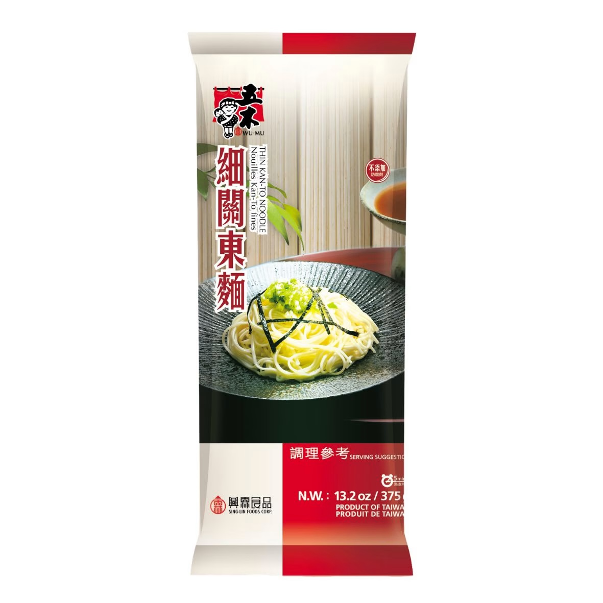 五木 細關東麵 Wu Mu – Thin Kan-To Noodles 375g