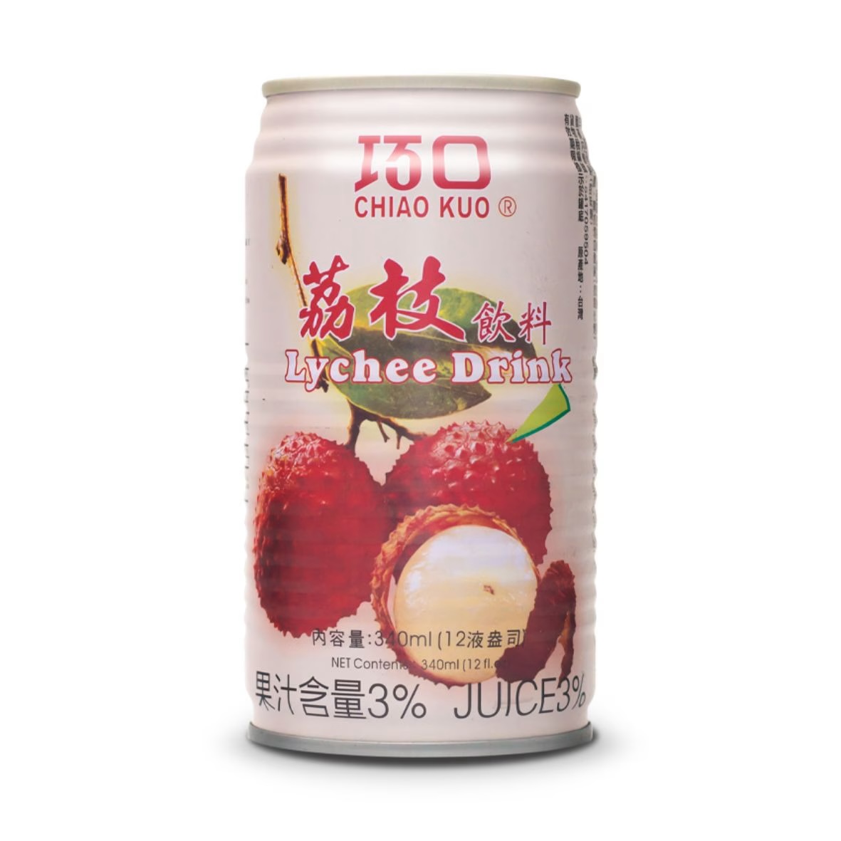 巧口-荔枝飲 340ml Chiao Kuo Lychee Drink 330ml