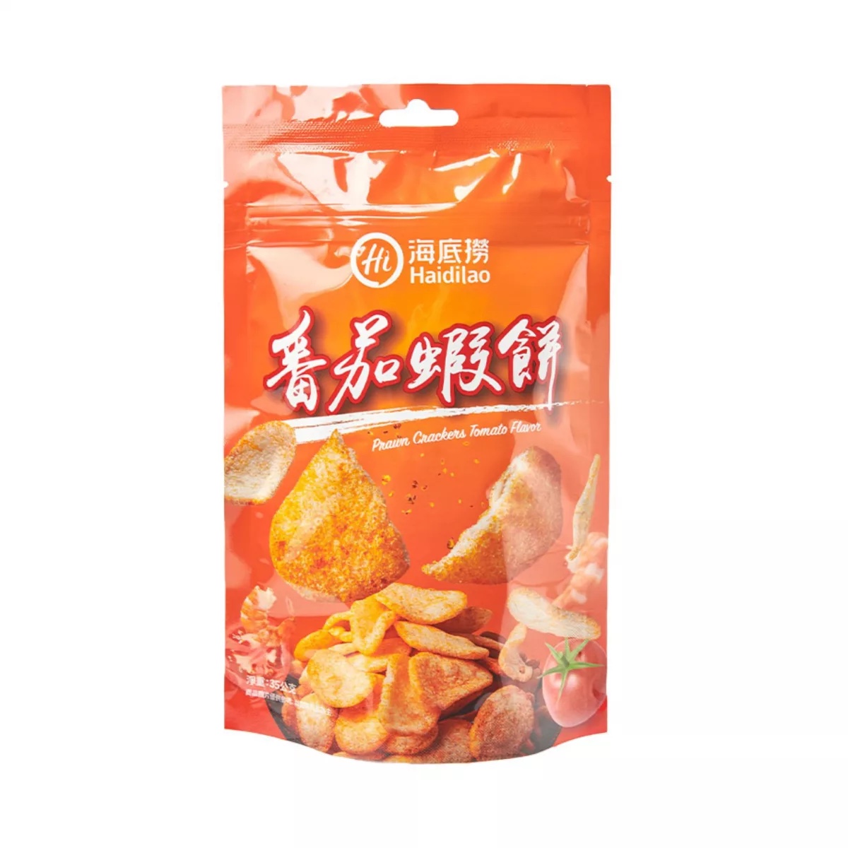 蕃茄蝦餅Haidilao Prawn Crackers Tomato Flavour 35g