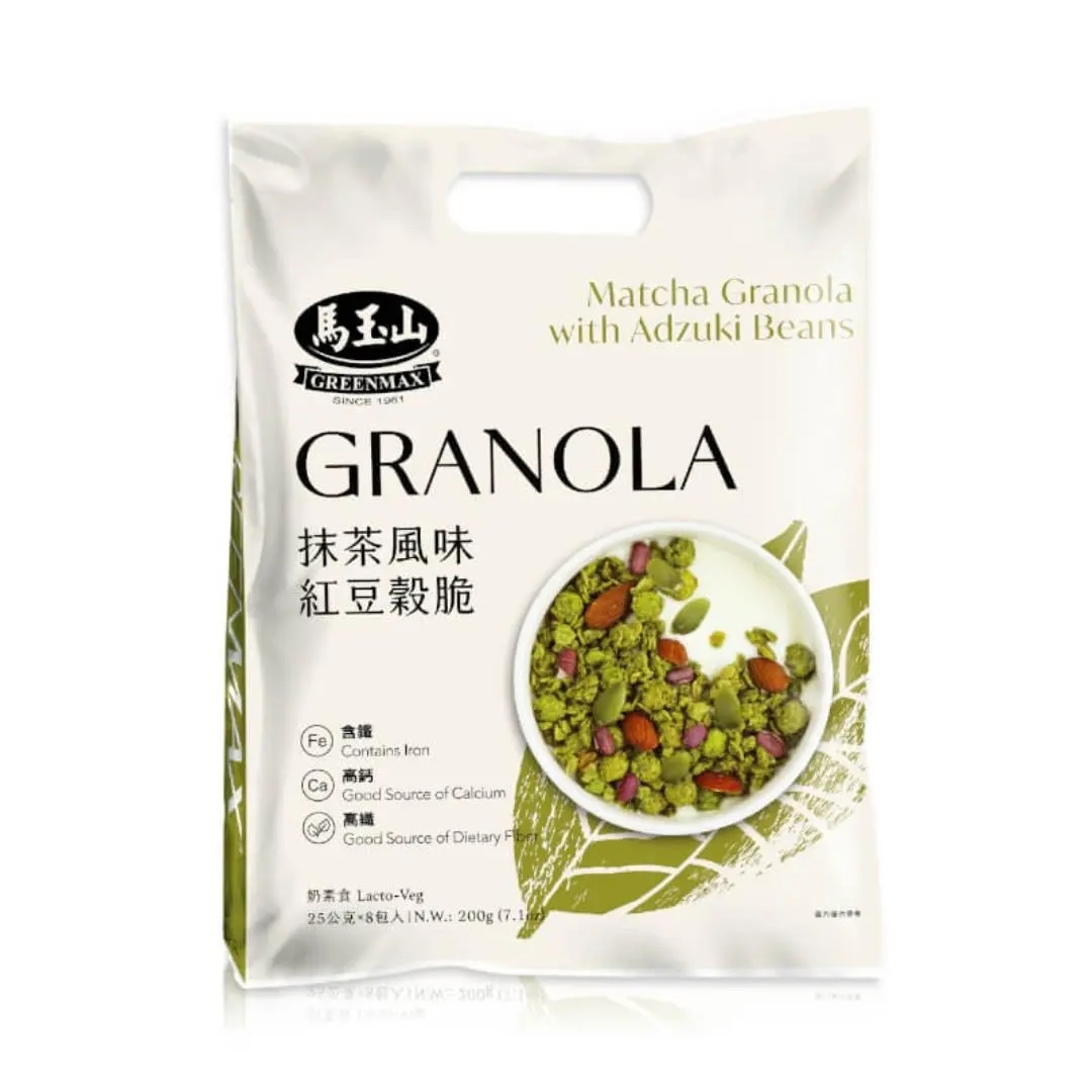 馬玉山 抹茶風味紅豆穀脆Matcha Granola with Adzuki Beans 8x25g