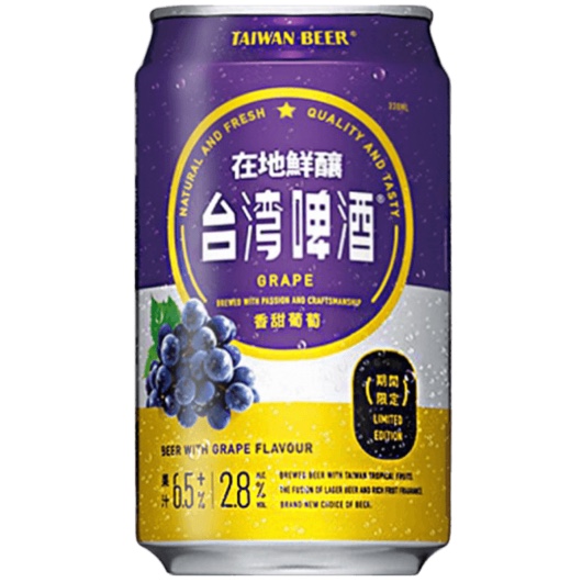 台灣啤酒水果系列（葡萄） Ａlc2.8% 330ml Taiwan Beer Fruit Series Grape