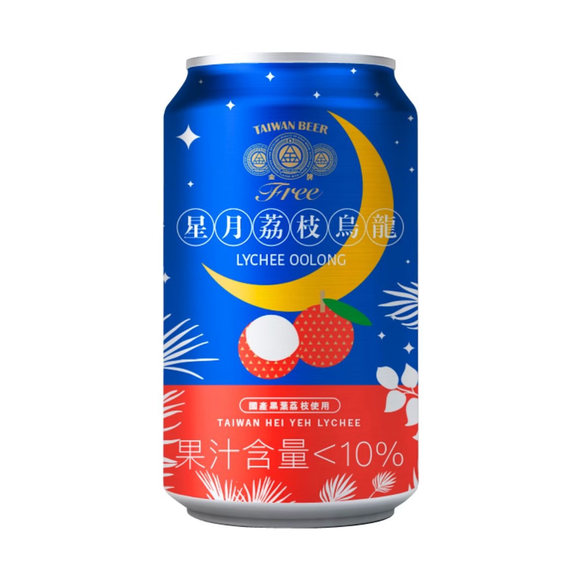 台灣啤酒-金牌FREE啤酒風味飲料 星月荔枝烏龍330ml Taiwan Beer – Gold Medal Free Lychee Oolong Tea 330ml