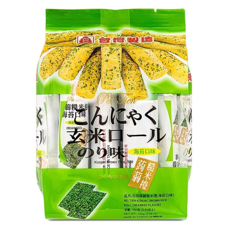 北田-蒟蒻糙米捲 海苔口味 Konjac Brown Rice Roll – Seaweed 160g