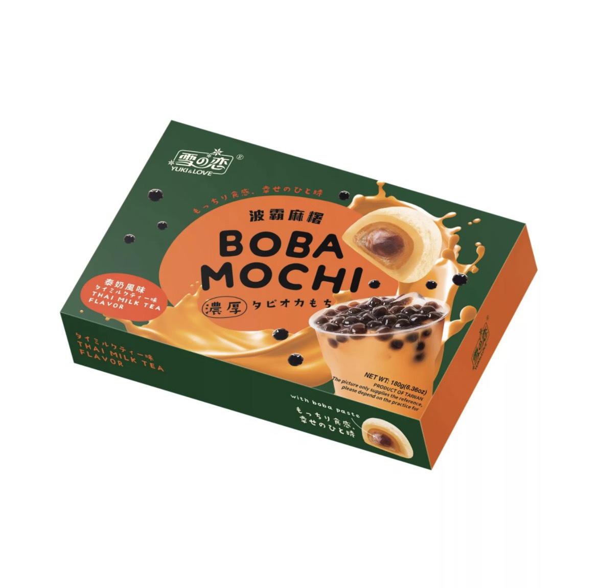 泰奶波霸麻糬 Boba Mochi Thai Milk Tea 30gx6