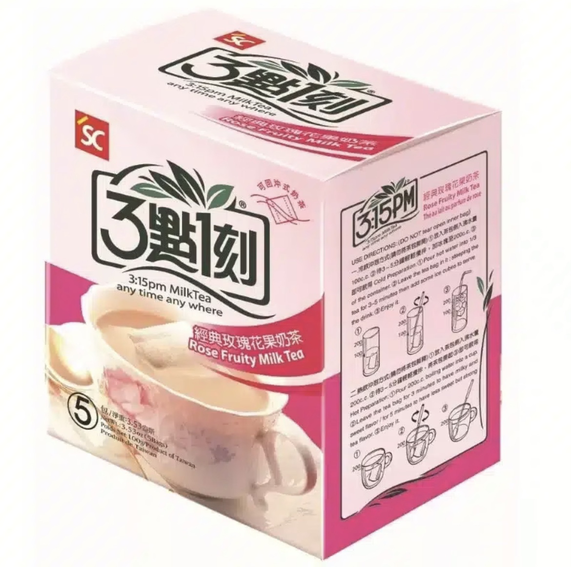 三點一刻 經典玫瑰花果奶茶Black Tea with Creamer - Rose & Fruit Flavour 100g