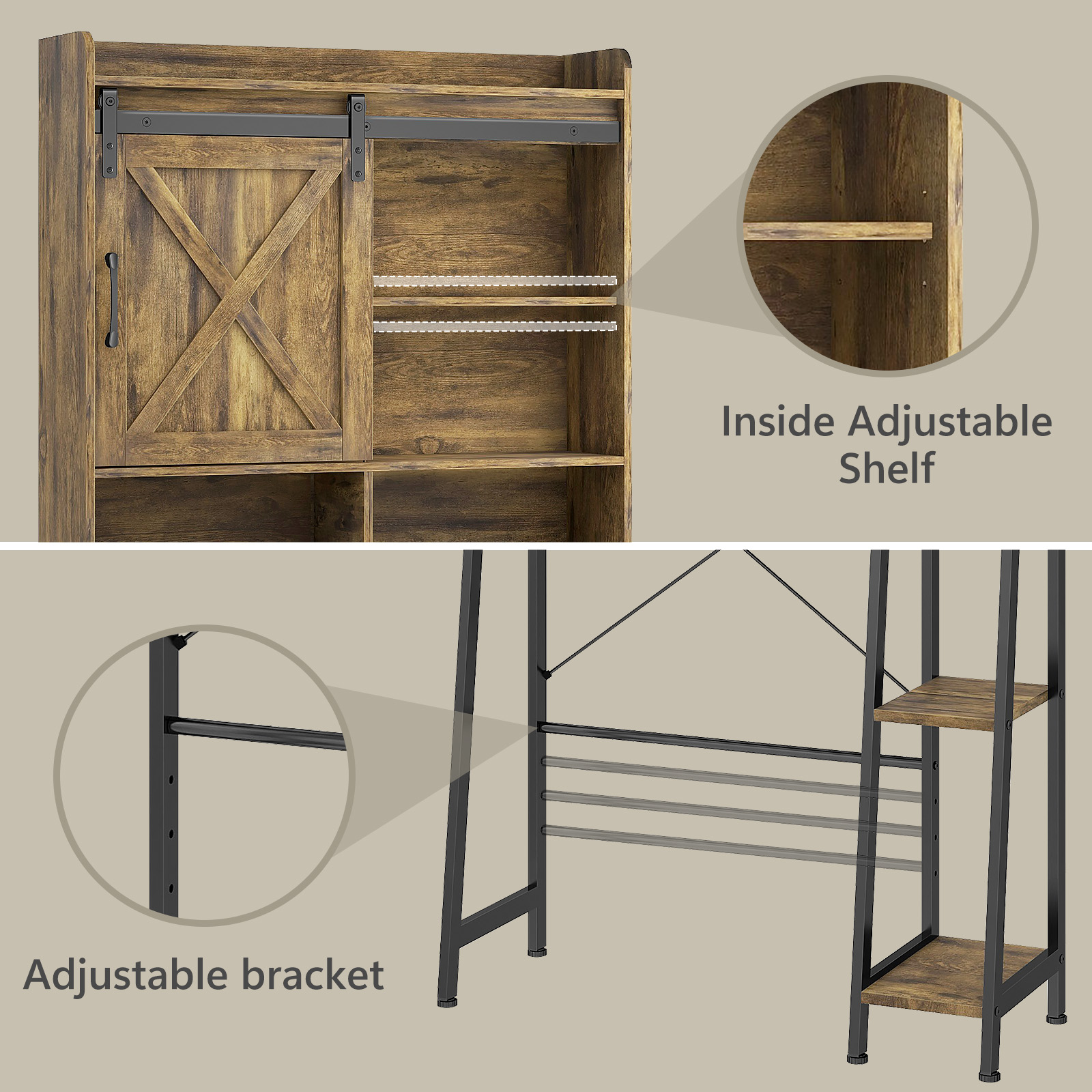 Vabches Over The Toilet Storage Cabinet with Sliding Door and Integrated Toilet Paper Holder, Ideal for Bathrooms, Restrooms, and Laundry Rooms.