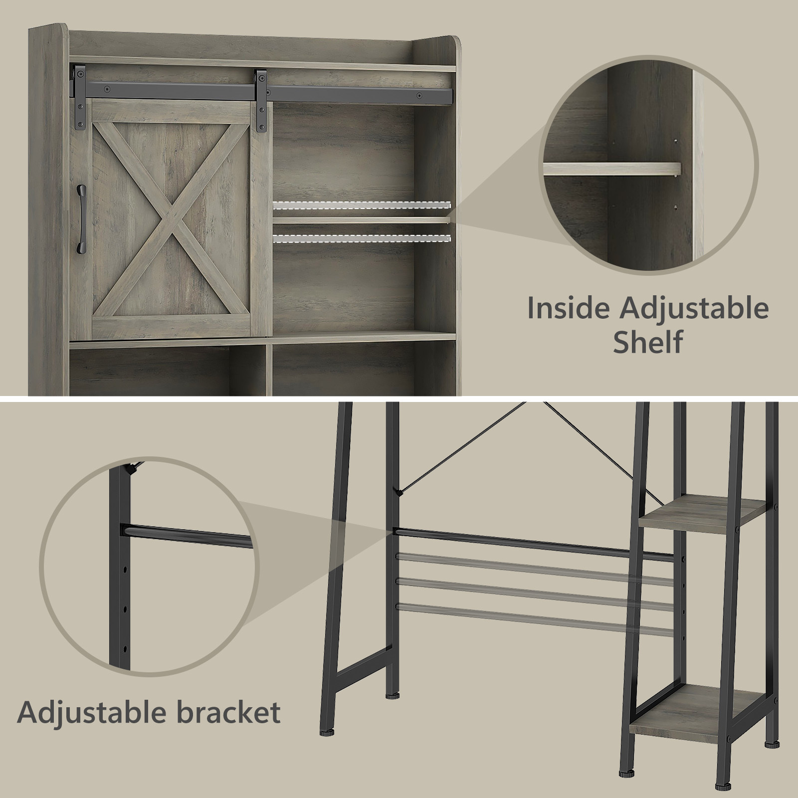 Vabches Over The Toilet Storage Cabinet with Sliding Door and Integrated Toilet Paper Holder, Ideal for Bathrooms, Restrooms, and Laundry Rooms.