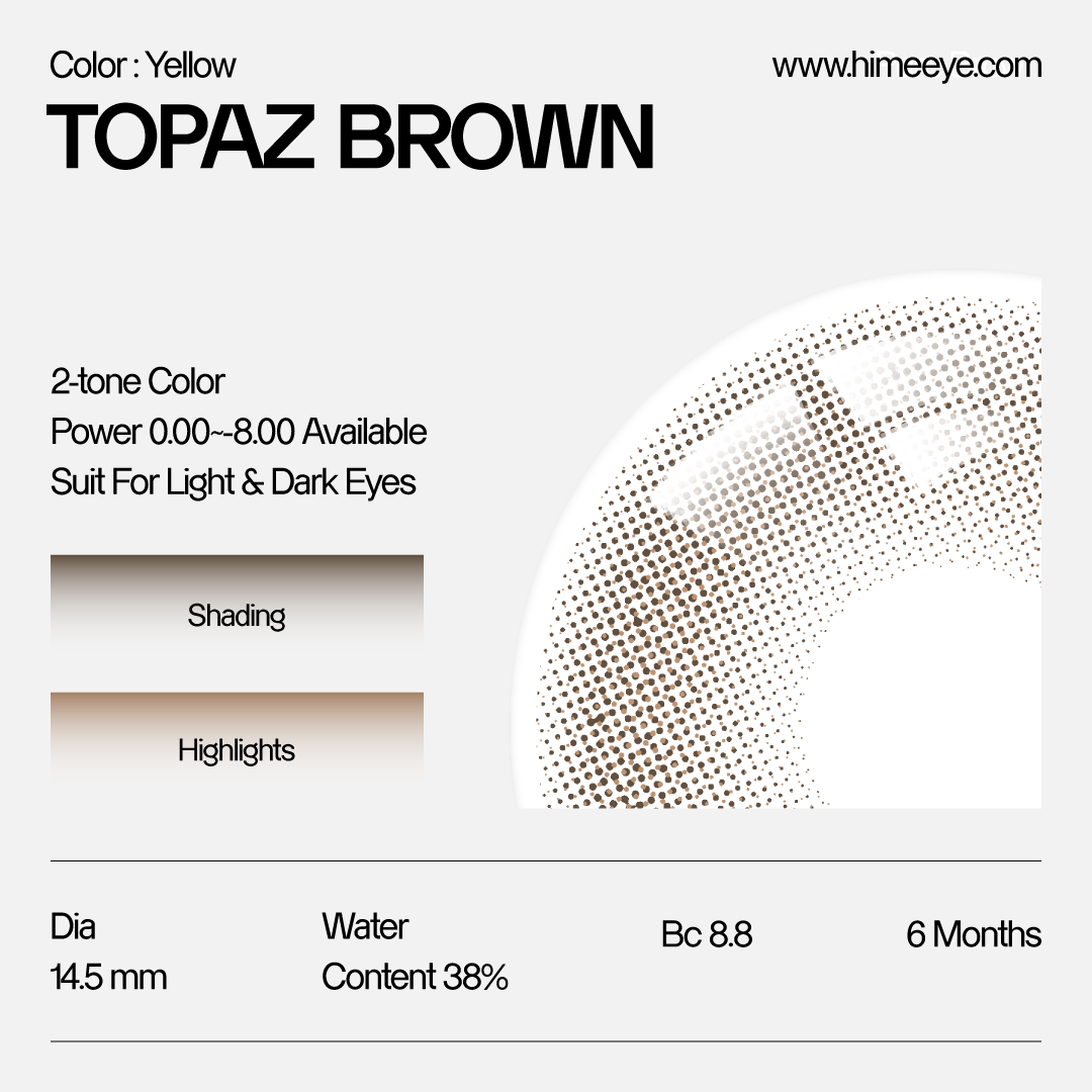 Eyesong Topaz Brown | 6 Months ,2pcs