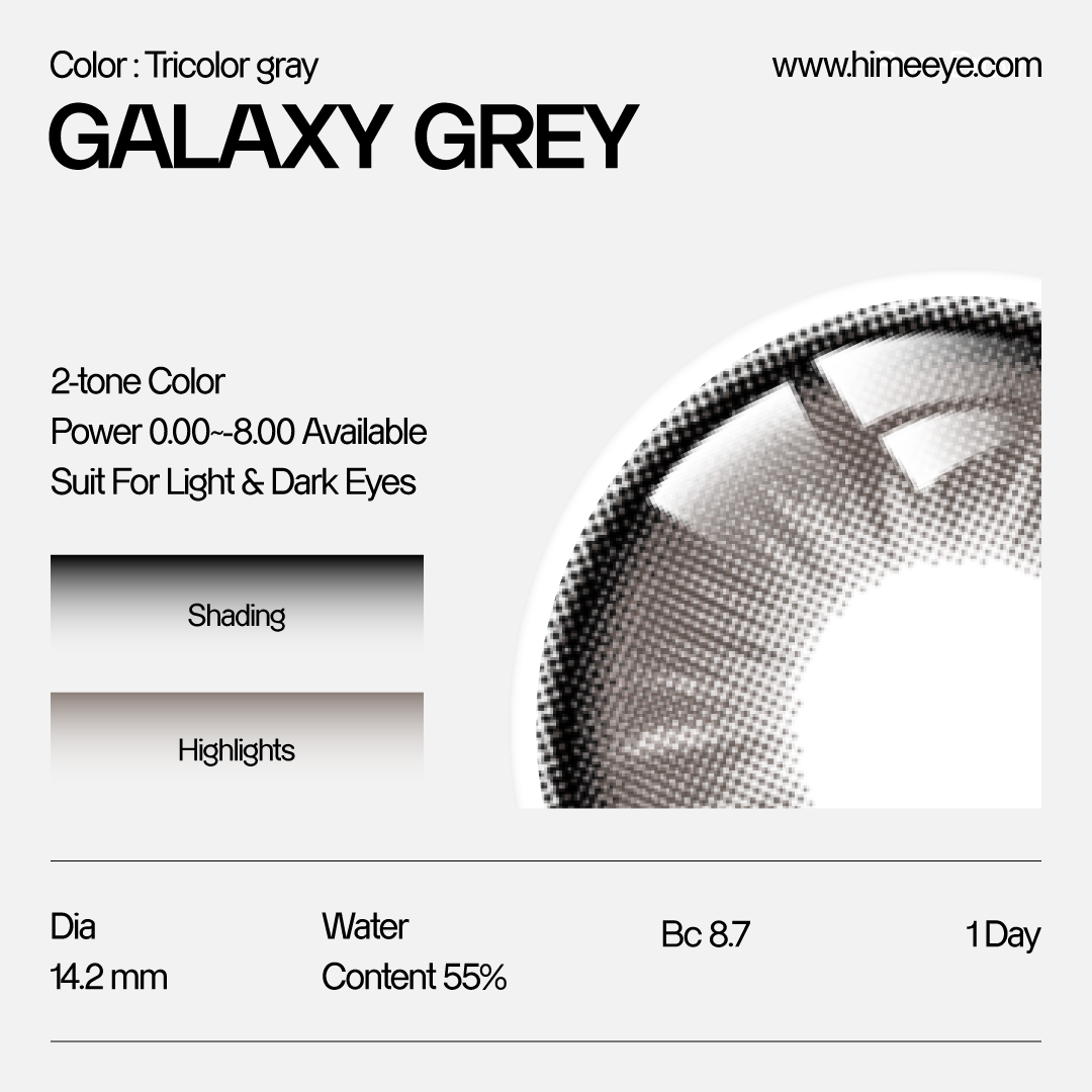 Eyesong Galaxy Grey Contact Lenses | 1 Day ,10pcs