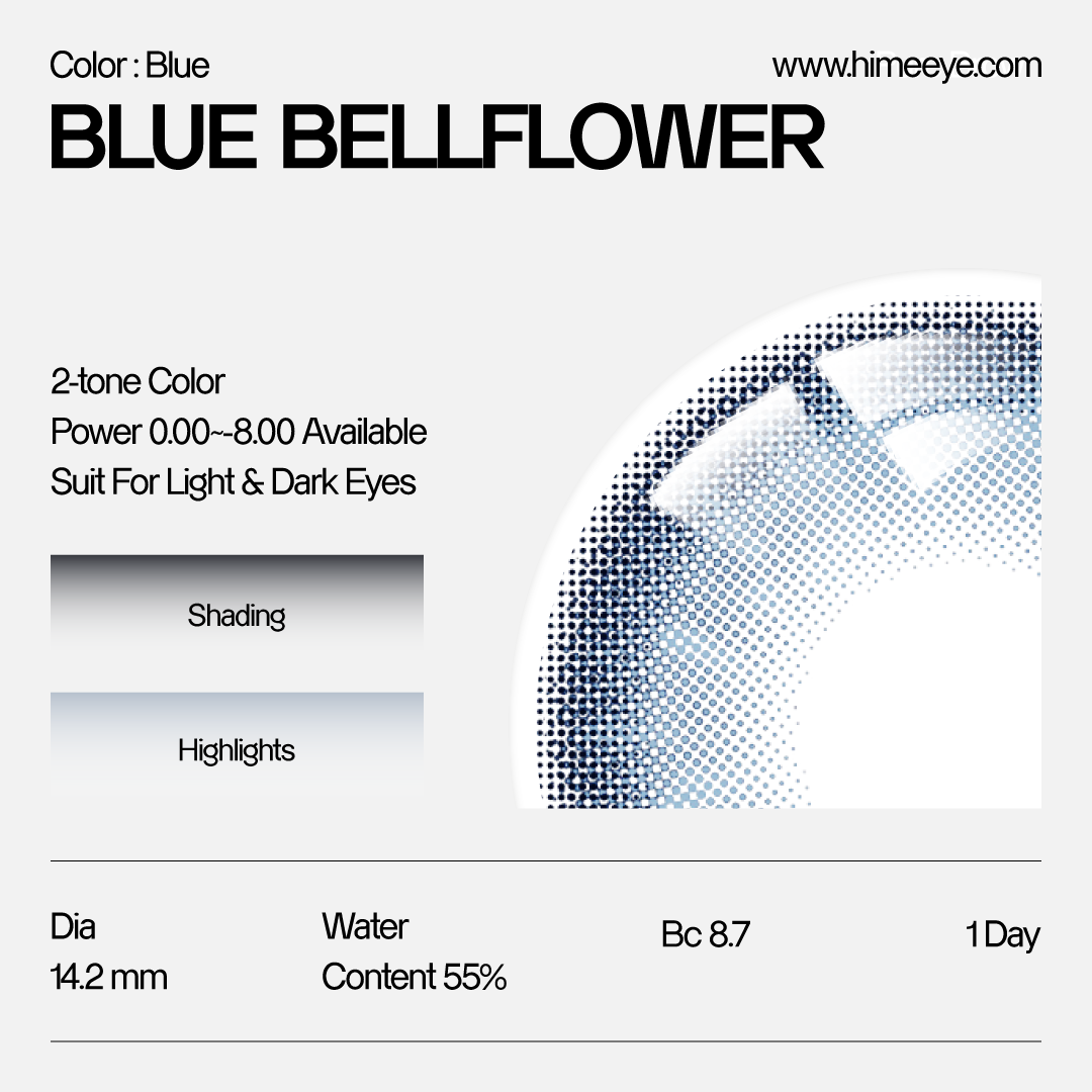 Hime Blue Bellflower Contact Lenses | 1 Day ,5pcs