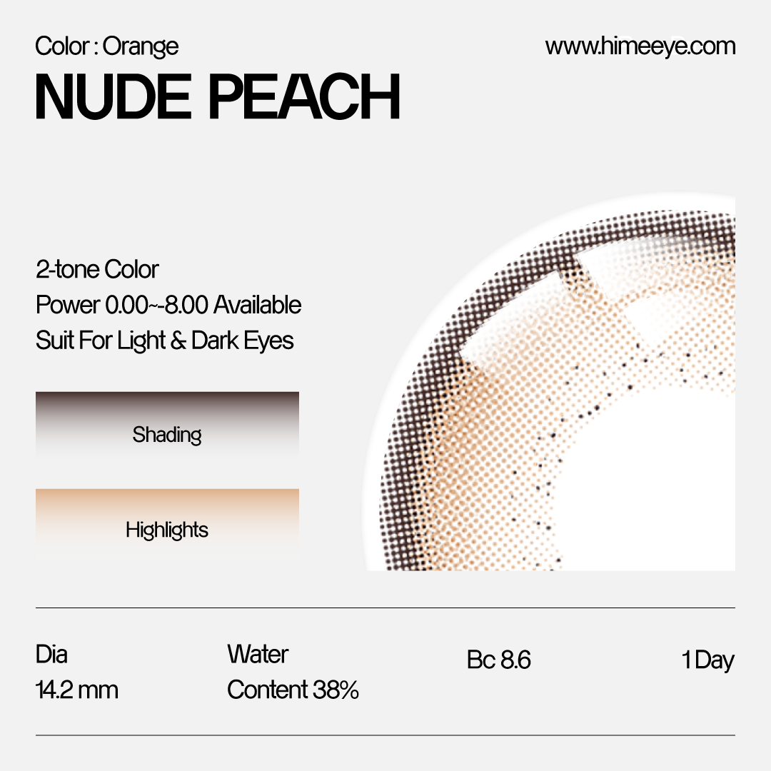 Hime Nude Peach Contact Lenses | 1 Day ,10pcs