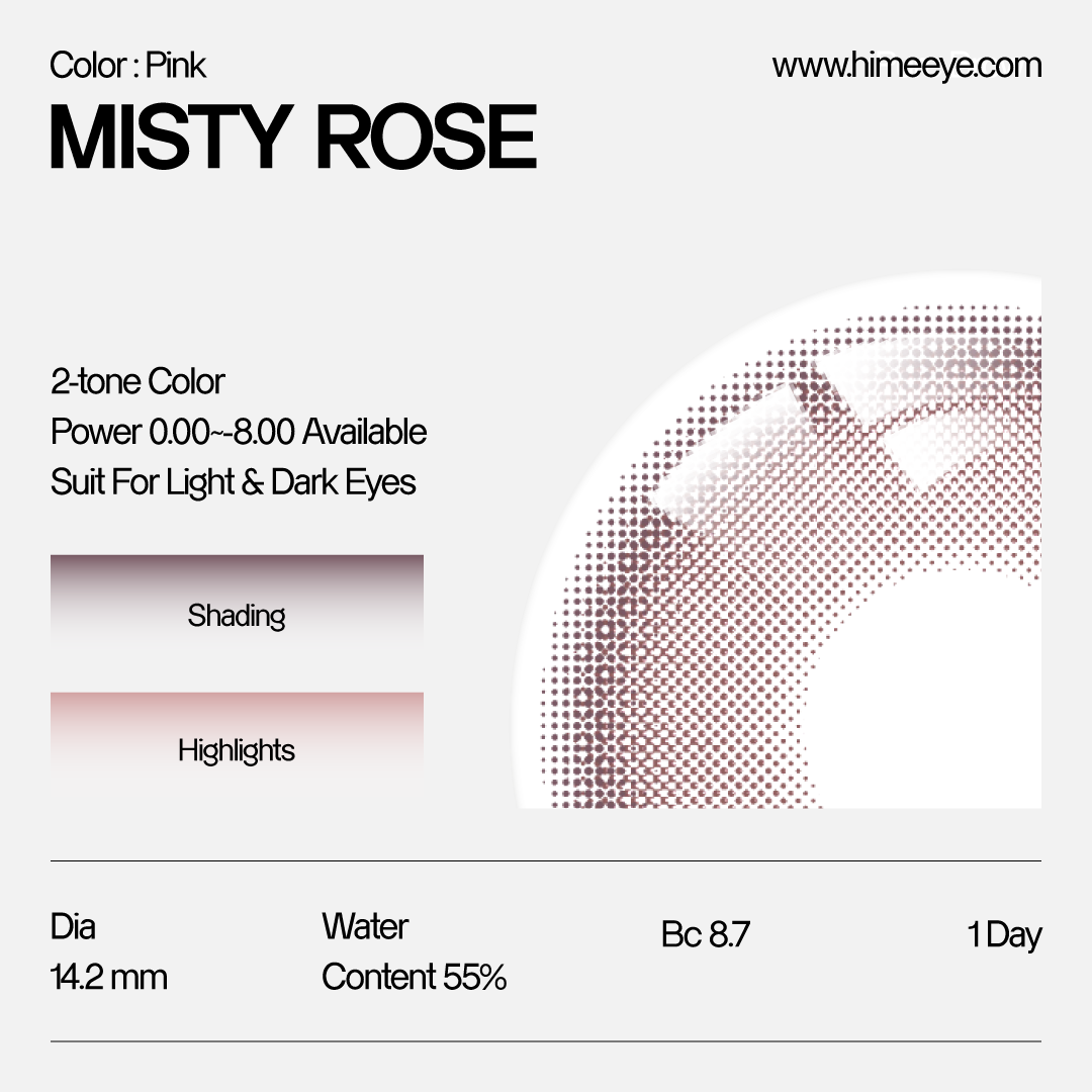 Hime Misty Rose Contact Lenses | 1 Day ,5pcs