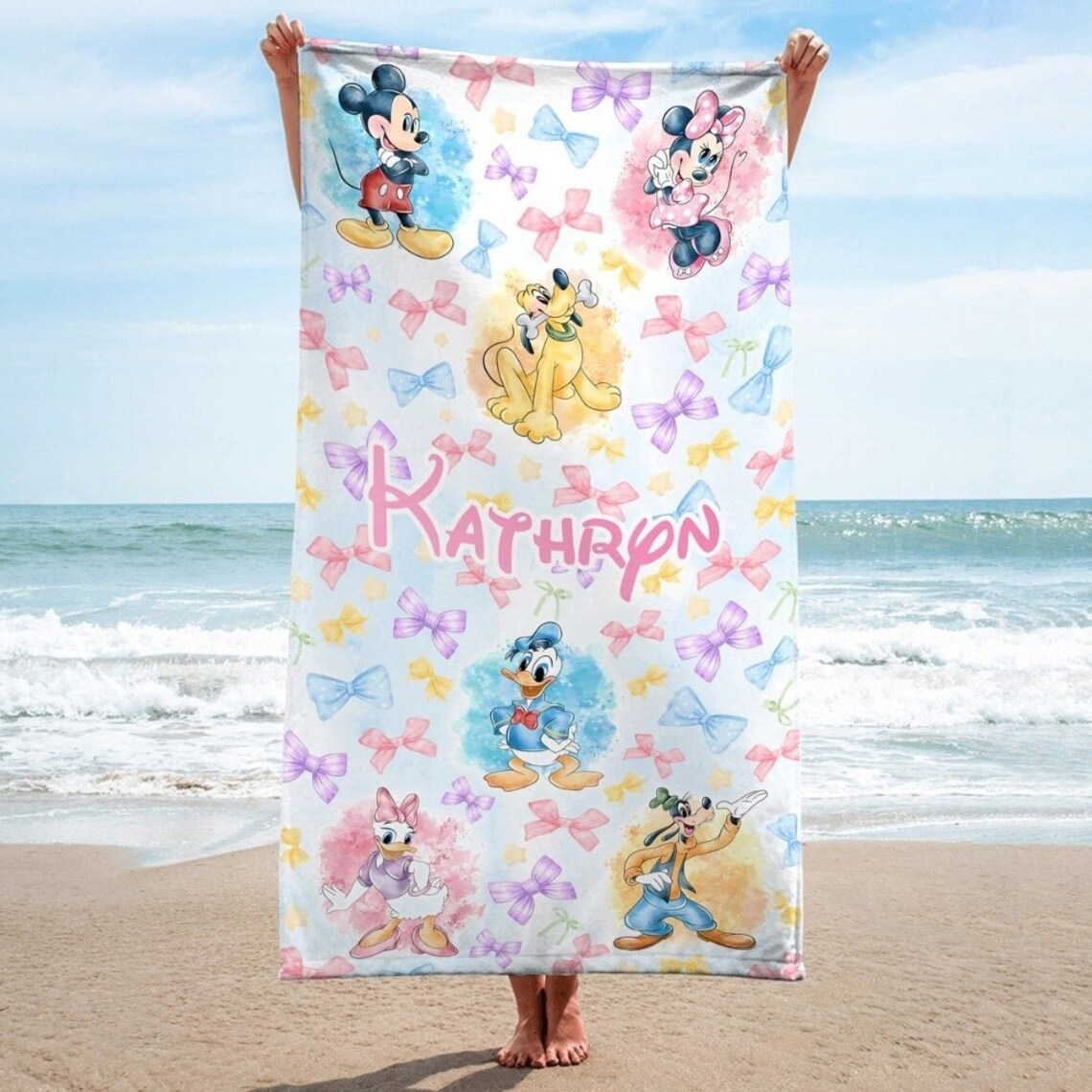 Personalized Cute Mouse Beach Towel for Summer & Beach | MYD015