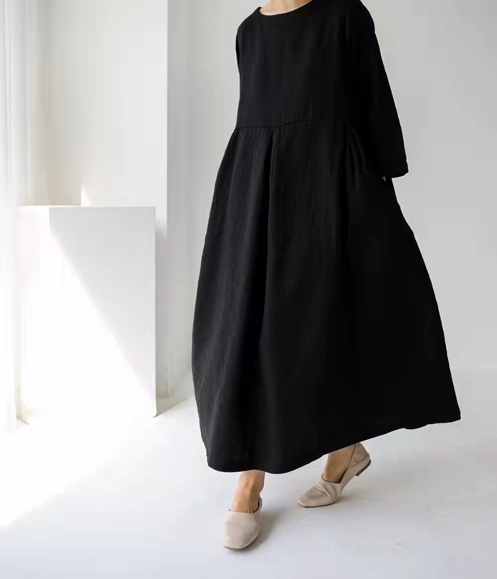 Ladies Summer Long Casual Cotton Dress