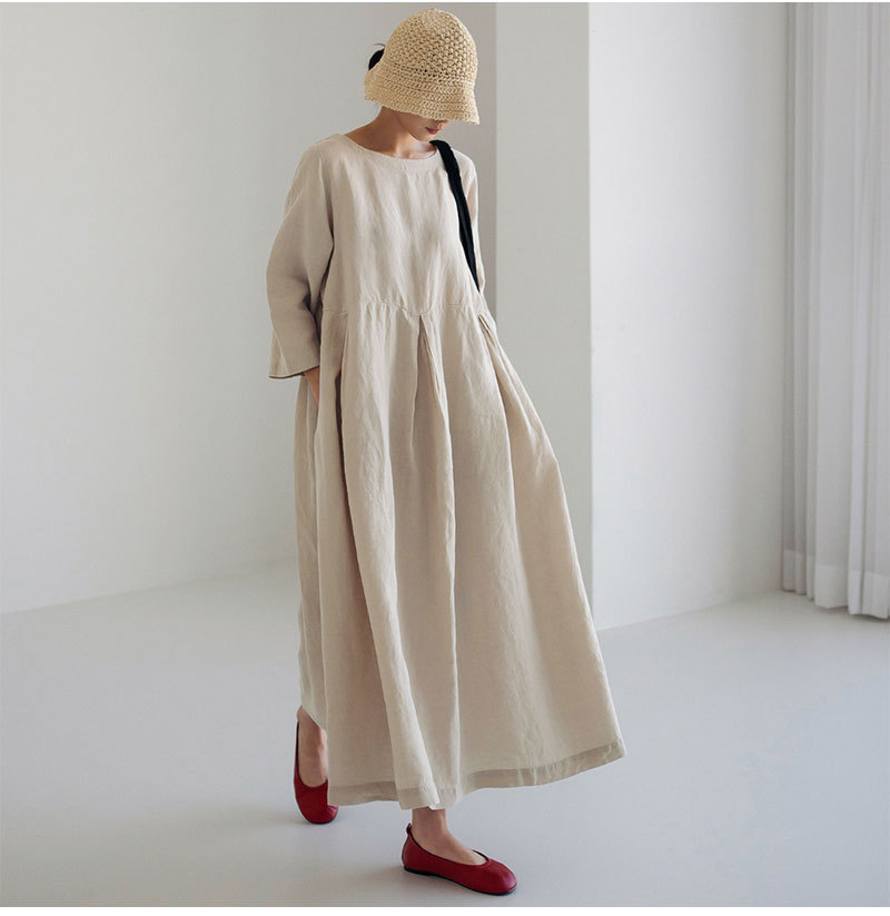 Ladies Summer Long Casual Cotton Dress